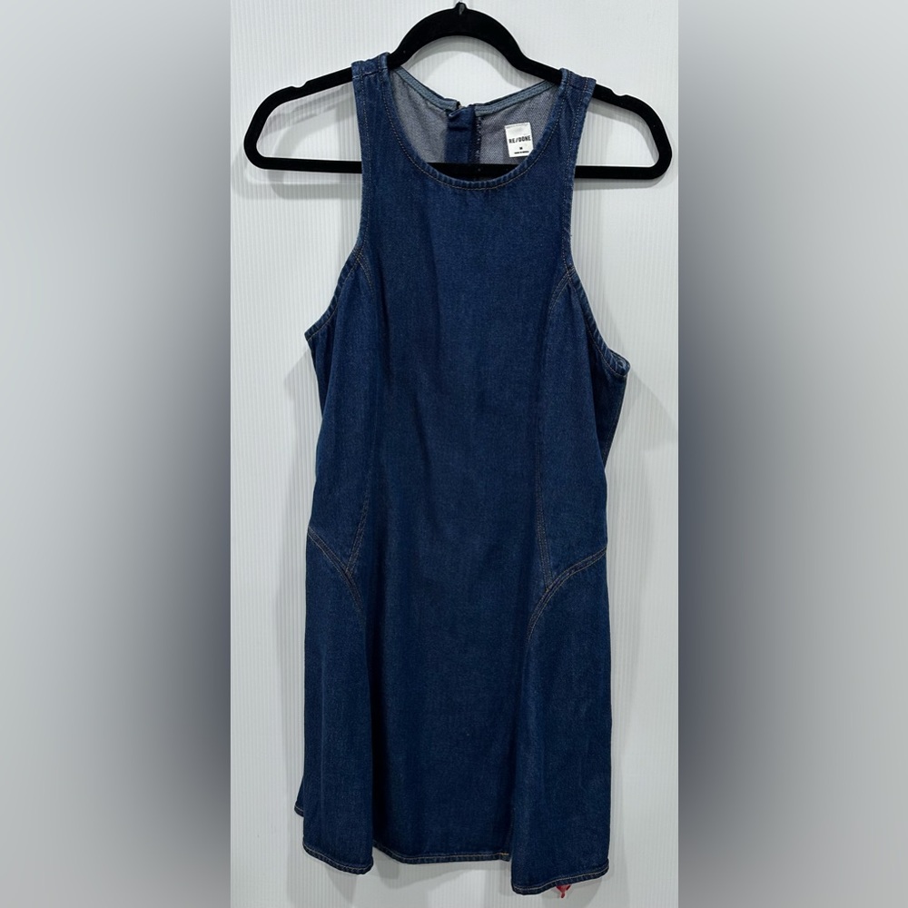 Re/Done Blue Denim Mini Dress
